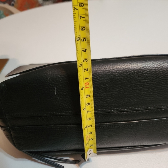 Fossil Black PEBBLED Leather FLAP Shoulder Bag, EUC - Picture 12 of 17